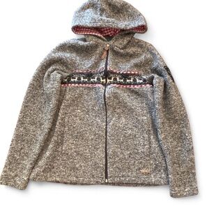 Vintage ALP Country Wear Wool Hoodie – Dolomites Handmade Alpine Knit Fair Isle